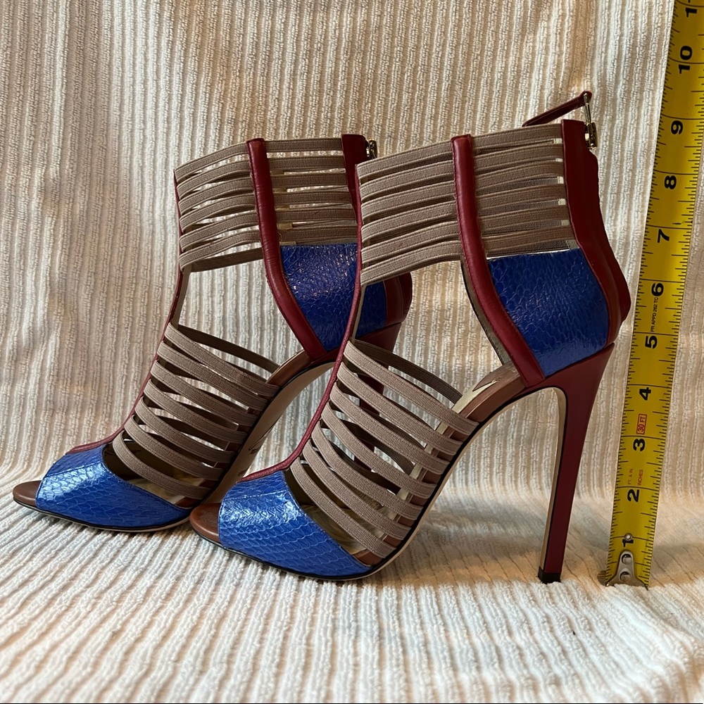 Beautiful multi-colored high heel B Brian Atwood sandals. Sz 8